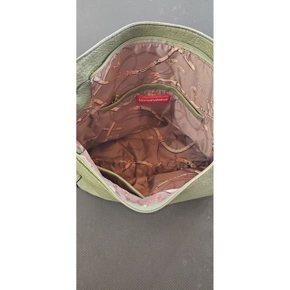 Montana West Women Olive Green Studded Hobo Shoulder Bag Purse MWC 128GN - Picture 7 of 8